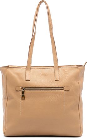 Prada Pre-owned Womens Vitello Daino Tote - Tan Leather - One Size