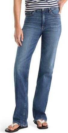 Good American Good True Straight Leg Jeans in Indigo1230 at Nordstrom, Size 22W