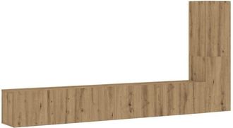 vidaXL Vidaxl - Muebles de tv de pared 3 uds madera ingeniería roble artesanal