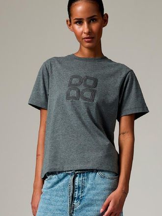 Day Birger Et Mikkelsen Parry Embroidered Logo T-Shirt in Medium Grey Melange at Nordstrom, Size Xx-Large