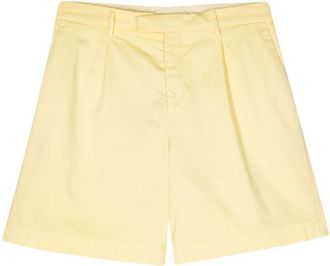 Lardini pleat-detailing bermuda shorts - men - Spandex/Elastane/Cotton/Lyocell - 50 - Yellow