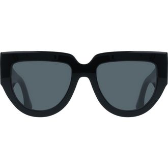 Victoria Beckham 53mm Classic Logo Tea Cup Sunglasses in Black at Nordstrom Rack