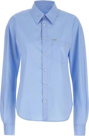 Dsquared2 Dames, Blouses & Shirts, Blauw, Maat: XS Katoen