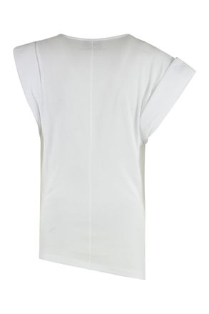 Isabel Marant Womens Draped Cotton T-Shirt White T-Shirts & Jerseys