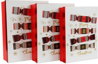 HOFF-Interieur 3er-Set Geschenkkartons Christmas Candy
