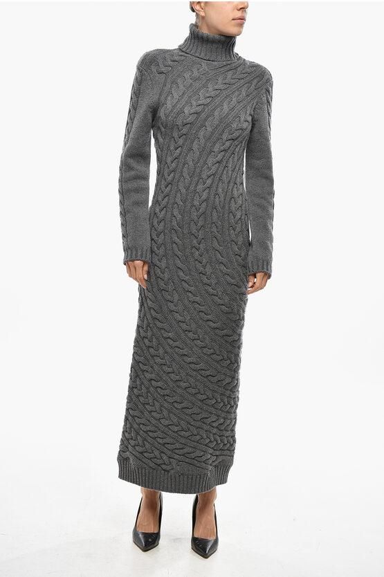 Max Mara SFILATA Vestito in Maglia Cable Knit in Misto Cashmere