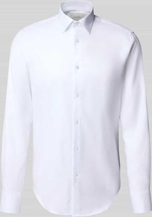 Calvin Klein Slim Fit Businesshemd mit Knopfleiste Modell Harrison in Weiss, Größe 38