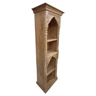 Wanderlust Deco Estanter&iacute;a De Madera Acabado Artesanal Marr&oacute;n 57x38x180h Cm