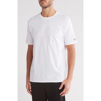 Calvin Klein Embossed Monogram T-Shirt in Brilliant White at Nordstrom Rack, Size X-Large