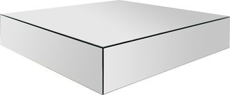 Vente-Unique Mesa de centro de MDF y espejo - PRISMELIO