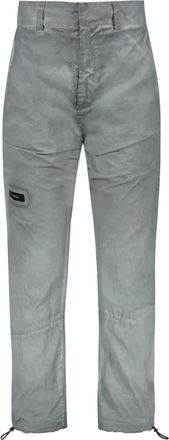 ISO.POETISM Pantaloni con applicazione logo - Grigio