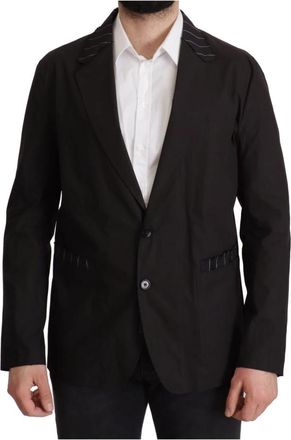 Dolce & Gabbana Single Breasted Blazer Jacket - Heren - Blazers - Zwart - XL - Katoen - Jassen
