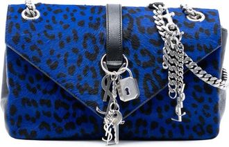 Saint Laurent Pre-owned Shoulder Bags, female, Blue, Size: ONE SIZE Pre-owned Leather Shoulder Bag