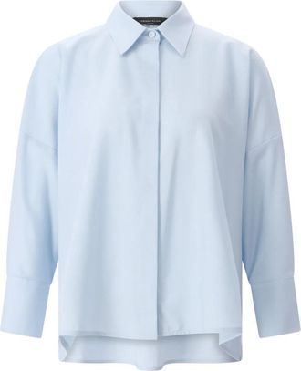 Fabiana Filippi Shirts - Dames - Overhemden - Blauw - 4XS - Wol - Overhemden
