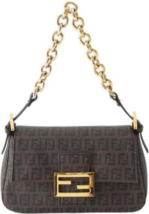 Fendi Pre-owned Vintage PVC Schoudertas - Dames - Vintage Schoudertas - Bruin - ONE Size - Vintage