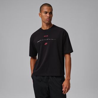 Nike Jordan Mens Jordan Flight Script T-Shirt in Black | IF3014-010
