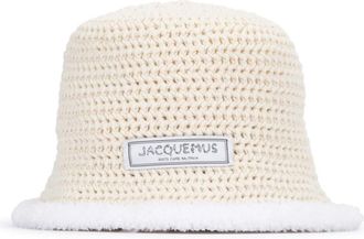 Jacquemus Le Bob Bordino - unisex - Hoeden - Wit - ONE Size - Katoen - Accessoires
