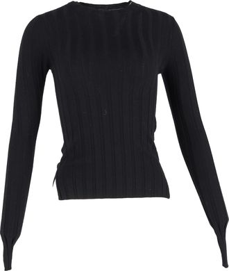 Acne Studios Acne Studios geribbelde trui van zwarte wol