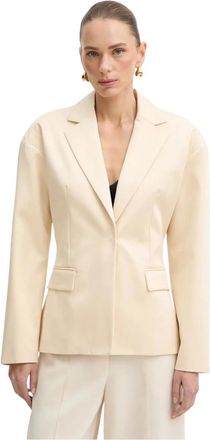 Patrizia Pepe Dames, Jassen, Beige, Maat: XS Katoen