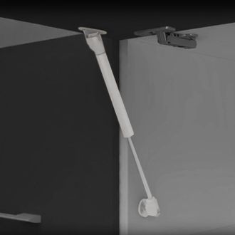 Emuca Emuca - Lote De 10 Pistones Para Puertas Elevables H, 11kg, Recorrido 100mm, Con Enganches, Acero Y Pl&aacute;stico, Gris Metalizado