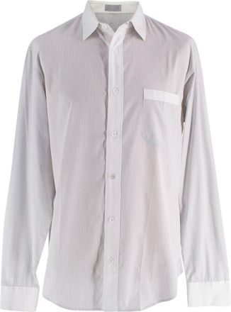 Dior Black and White Pinstripe Shirt Size 16