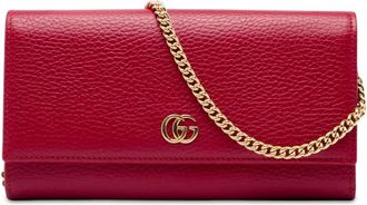 Gucci Pre-owned Gucci GG Marmont Calfskin Wallet on Chain Ladies 30HL25ZXFCWQPIS3
