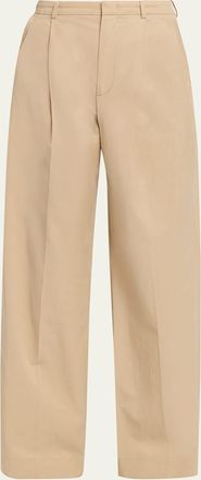 Vince Camille Mid-Rise Cotton-Blend Trousers