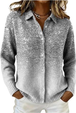 Generic Womens Plaid Print Casual Cotton Buttoned Cardigan Sweater, Plaid Knitted Cropped Cardigan Sweater 2026 (S,P)