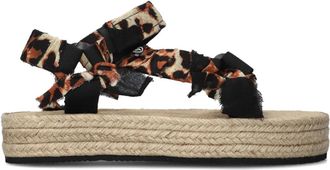 Arizona Love Schoenen, Dames, Veelkleurig, 39 EU, Raffia Trekky Sandalen Beige