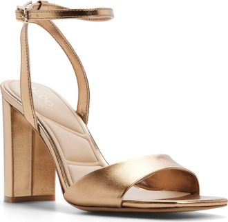 Aldo Serenya Ankle Strap Sandal in Gold at Nordstrom, Size 6.5