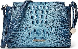 Brahmin Hillary Cross Body Womens Handbags Retro Blue, Leather