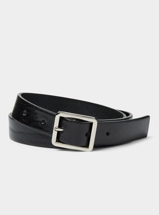 Simons Womens Square-buckle leather belt