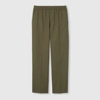 Gucci GG Canvas Pant, Size 44, Green, Ready-to-wear