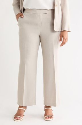 Kasper The Claire Pebble Crepe Pants in Summer Straw at Nordstrom, Size 22 W
