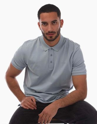 HUGO BOSS Mens Logo Print Polo Shirt - Blue - Size: 36