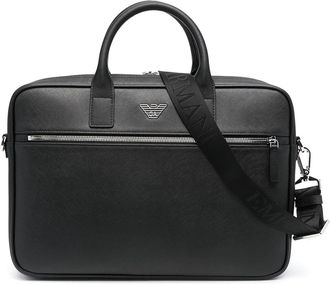 Emporio Armani Logo-plaque laptop case