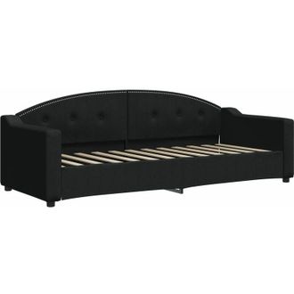 vidaXL Sofá cama sin colchón tela negro 80x200 cm Vidaxl