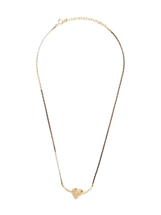 Dior 1990-2015 rhinestone-embellished necklace - Gold
