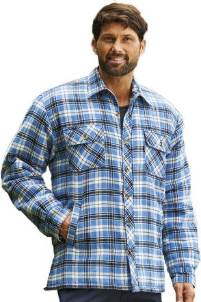 Champion Mens Champion Pennine Fleece Lined Padded Lumberjack Winter Shirt Blue 3X-Large