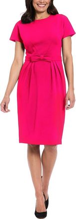 London Times Bow Waist Sheath Dress in Lilac/Rose at Nordstrom Rack, Size 16