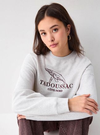 Twik Womens Oversized destination fleece sweatshirt