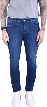 Pantaloni Torino Slim-fit Jeans - Heren - Slim Fit Jeans - Blauw - W34 - Katoen - Jeans