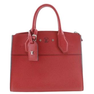 Louis Vuitton Pre-owned Handbags, female, Red, Size: ONE SIZE Pre-owned City Steamer PM Calf 2way Bag