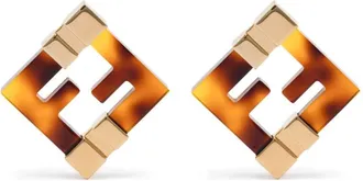 Fendi Forever Fendi earrings - women - Bronze/Plastic - One Size - Gold
