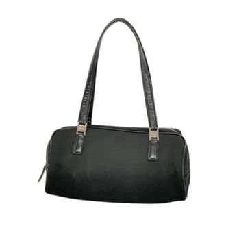 Ferragamo Pre-owned Handbags, female, Black, Size: ONE SIZE Pre-owned Nylon Handbag
