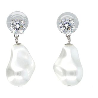 Self Portrait Earrings, female, Gray, Size: ONE SIZE Mottled Pearl Earrings