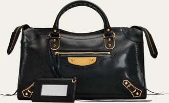 Balenciaga Le City Uptown Medium Leather Top-Handle Bag