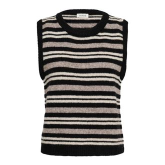 Soaked In Luxury Kaegan Vest - Dames - Ronde hals truien - Zwart - L - Wol - Truien & Vesten