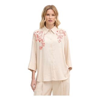 Mos Mosh MOS Mosh, Overhemden, Dames, Beige, L, Linnen, Audri Coleen Shirt
