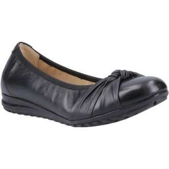 Hush Puppies Lilith Leather Womens Black Standard Flats - Size UK 6